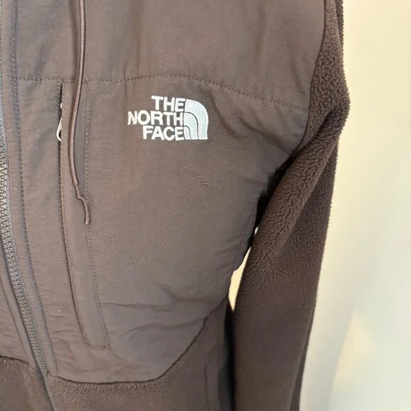 The North Face Brown Fleece Hooded Jacket Women's Large Full Zip - Picture 7 of 11